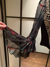 Load image into Gallery viewer, Moschino Couture Black Floral Corset With Floral Sleeves
