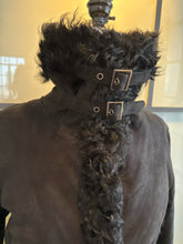 Load image into Gallery viewer, Express Black Size XS Shearling Fur Coat
