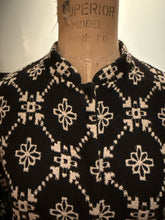 Load image into Gallery viewer, Moschino Size 8 Black &amp; White Wool 3/4 Sleeve Coat
