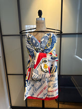Load image into Gallery viewer, Moschino size 4  Red, White &amp; Blue Strapless Budweiser Dress NWT
