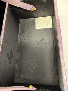 Moschino Pink Velvet Flower 2000 Box Bag