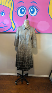 St. John Size 6 Gold & Silver Knit Evening Coat