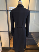 Load image into Gallery viewer, D&amp;G Dolce &amp; Gabbana Black Wool Crepe Coat Silver Snaps
