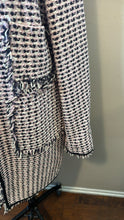 Load image into Gallery viewer, Giambattista Valli Size 46 Taupe &amp; Black Tweed Coat
