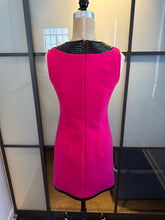 Load image into Gallery viewer, Moschino Pink &amp; Black Wool &amp; Faux Leather Trim Size 4  Dress
