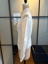 Load image into Gallery viewer, Burberry Size 38 Ivory White Leather Hook Eye Jacket
