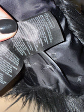 Load image into Gallery viewer, Moschino x H&amp;M Black Faux Fur Coat
