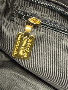 Moschino Black Leather Question Mark Clutch Bag Purse