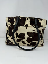 Load image into Gallery viewer, Moschino Cow Print Calf Hair Shoulder Bag Purse
