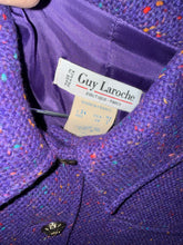 Load image into Gallery viewer, Guy Laroche Size 34 Purple Tweed Skirt Suit
