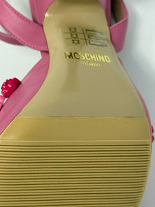 Moschino 35 Pink Sugar Flower Heels Sandals NEW