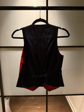 Load image into Gallery viewer, Moschino Cheap &amp; Chic Red &amp; Black Velvet Parole Vest
