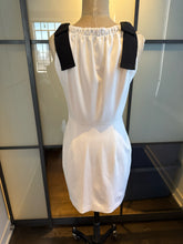 Load image into Gallery viewer, Moschino Size 4 White &amp; Pink Black Bow Ribbon Dress NWT
