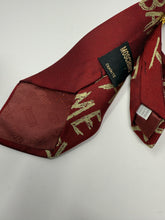 Load image into Gallery viewer, Moschino Burgundy Fax Me Baby Silk Neck Tie
