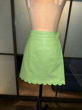 Load image into Gallery viewer, Moschino Green Leather Mini Skirt
