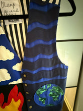 Load image into Gallery viewer, Moschino Cheap &amp; Chic Blue &amp; Black Fire Air Water Earth Vest
