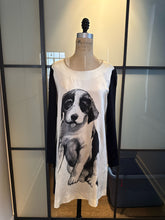 Load image into Gallery viewer, Moschino Cheap &amp; Chic Size 8 Black &amp; Ivory Puppy Dog Dress
