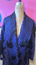 Load image into Gallery viewer, Escada Size 36 Blue &amp; Black Evening Coat
