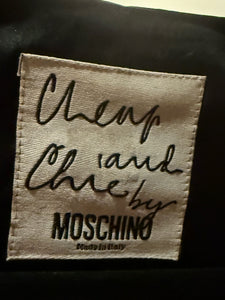 Moschino Cheap & Chic Red & Black Velvet Parole Vest