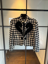 Load image into Gallery viewer, Moschino Cheap &amp; Chic  Black White Question Mark Wool &amp; Mohair Jacket
