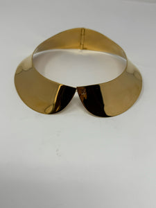 Louis Vuitton Gold Metal Peter Pan Collar Choker Necklace