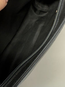 Moschino Black Leather Question Mark Clutch Bag Purse