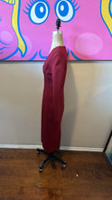Load image into Gallery viewer, Tom Ford Burgundy V-Neck Long Sleeve  Dress
