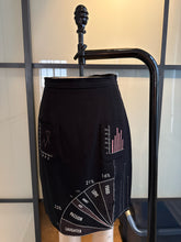 Load image into Gallery viewer, Moschino Cheap &amp; Chic Black Red Measurements Mini Skirt
