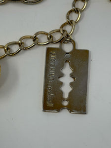 Moschino Gold Chain Charm Heart Belt