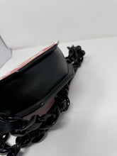 Load image into Gallery viewer, Moschino Leather Black Red SHOP Crossbody Bag Purse
