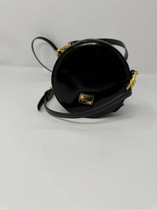 Moschino Black & Red Heart Circle Crossbody Bag