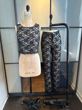 Load image into Gallery viewer, Moschino Jeans Vintage Black Lace 2 pc Pant &amp; Top Set

