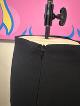 Load image into Gallery viewer, Moschino Size 4 Black Wool Crepe Straight Skirt
