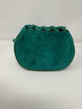 Load image into Gallery viewer, Yves Saint Laurent Green Suede Bucket Evening Bag 1980s
