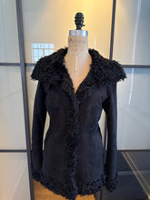 Load image into Gallery viewer, Express Black Size XS Shearling Fur Coat

