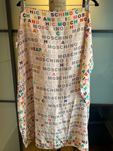 Load image into Gallery viewer, Moschino Pink Silk Letters Dress Scarf
