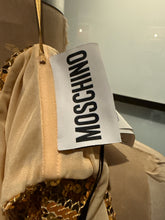 Load image into Gallery viewer, Moschino Gold &amp; Black Sequined Crop Top Bandeau  NWT
