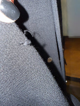 Load image into Gallery viewer, D&amp;G Dolce &amp; Gabbana Black Wool Crepe Coat Silver Snaps
