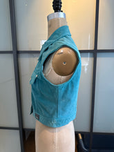 Load image into Gallery viewer, Versus Versace Teal Blue Suede Vest
