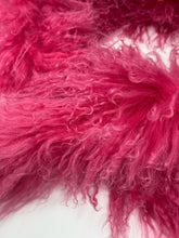 Load image into Gallery viewer, Moschino Fuschia Mongolian Lam Fur Wrap
