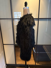 Load image into Gallery viewer, Moschino x H&amp;M Black Faux Fur Coat
