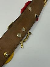 Load image into Gallery viewer, Moschino Black Leather Anarchy Smiley Face Heart Peace Sign Belt
