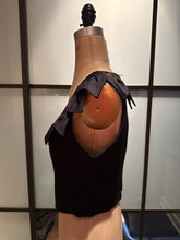 Load image into Gallery viewer, Moschino Black Bustier Leaf Collar Corset

