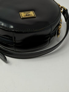 Moschino Black & Red Heart Circle Crossbody Bag