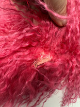 Load image into Gallery viewer, Moschino Fuschia Mongolian Lam Fur Wrap
