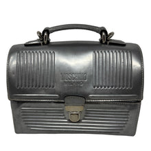 Load image into Gallery viewer, Moschino Silver Leather Lunch Box Bag
