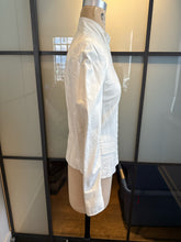 Load image into Gallery viewer, Burberry Size 38 Ivory White Leather Hook Eye Jacket
