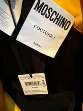 Load image into Gallery viewer, Moschino Black &amp; Yellow Satin Bow Pants
