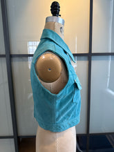 Load image into Gallery viewer, Versus Versace Teal Blue Suede Vest
