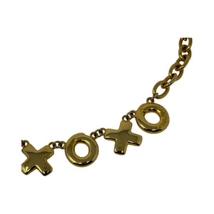 Moschino Gold X O Kisses Hugs Chain Necklace